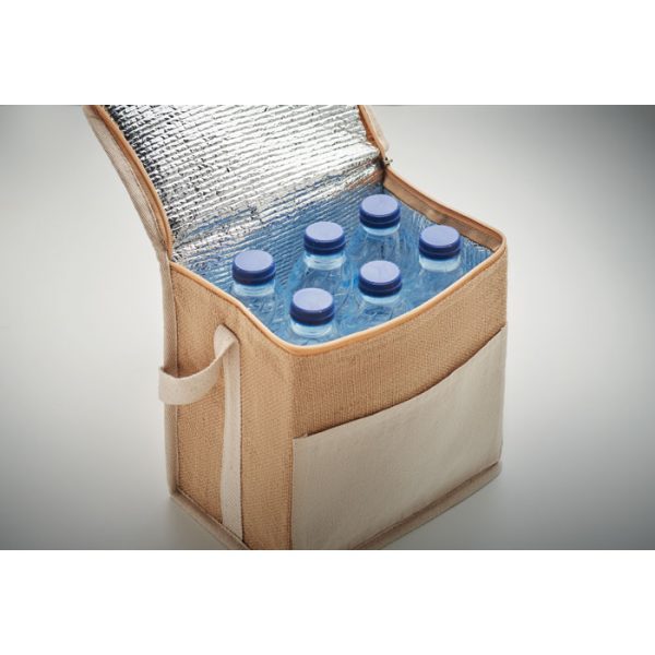 Sac isotherme glacière personnalisable en jute - 3 litres