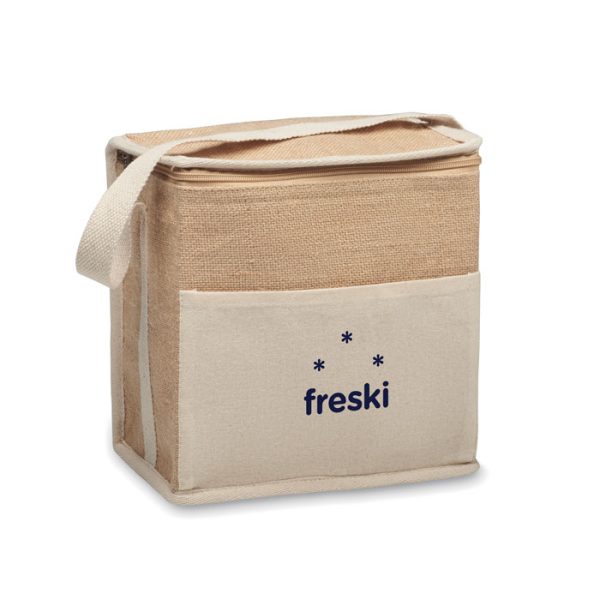 Sac isotherme glacière personnalisable en jute - 3 litres