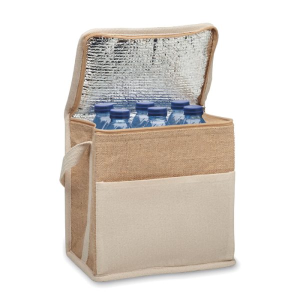 Sac isotherme glacière personnalisable en jute - 3 litres