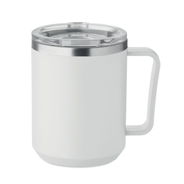 Mug double paroi personnalisable en inox recyclé - 400 ml