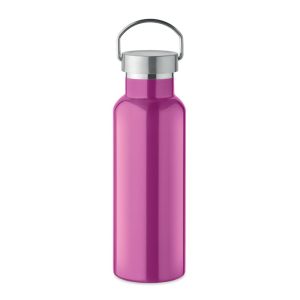 Gourde isotherme en inox recyclé - 500 ml Fuchsia personnalisé