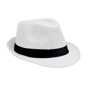 Chapeau de paille avec bande noire - Ø 27 x 12 cm personnalisé