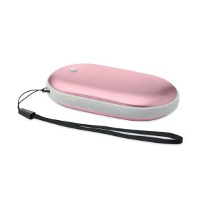 Chauffe main électrique 5000 mAh - 3 niveaux Rose Bébé personnalisé