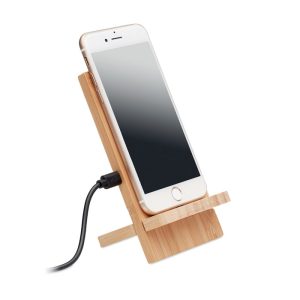 Support de chargement sans fil en bambou - 10W personnalisé