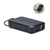 Powerbank solaire 8000 mAh avec dynamo et lampe Noir personnalisé