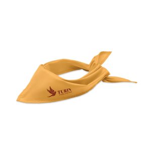 Foulard doux en polycoton Jaune personnalisé