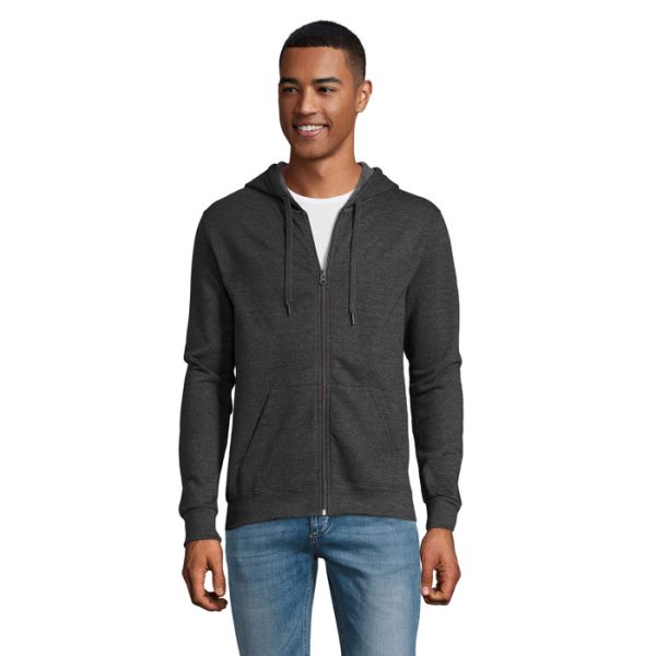 Veste zippée à capuche unisexe - 260 gr/m² Anthracite Chine personnalisé