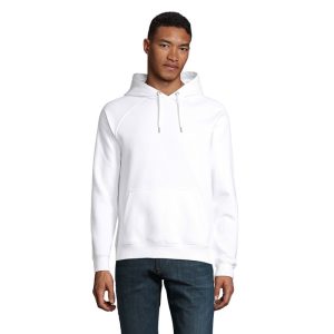 Sweat-shirt à capuche unisexe Blanc personnalisé