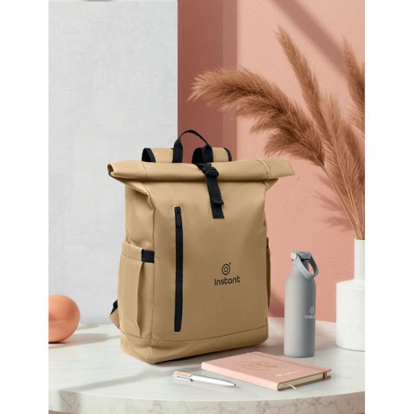 Sac à dos polyester avec dos renforcé Bordeaux personnalisé