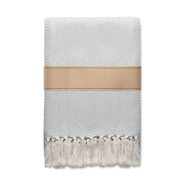 Couverture douce en coton recyclé - 400 gr/m² personnalisé