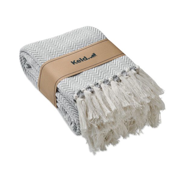 Couverture douce en coton recyclé - 400 gr/m² personnalisé