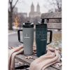 Grand mug isotherme acier recyclé - 900 ml Bleu Marine personnalisé