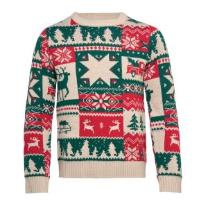 Pull de Noël tricoté S-M personnalisé