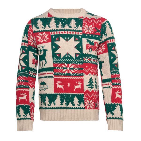 Pull de Noël tricoté S-M personnalisé