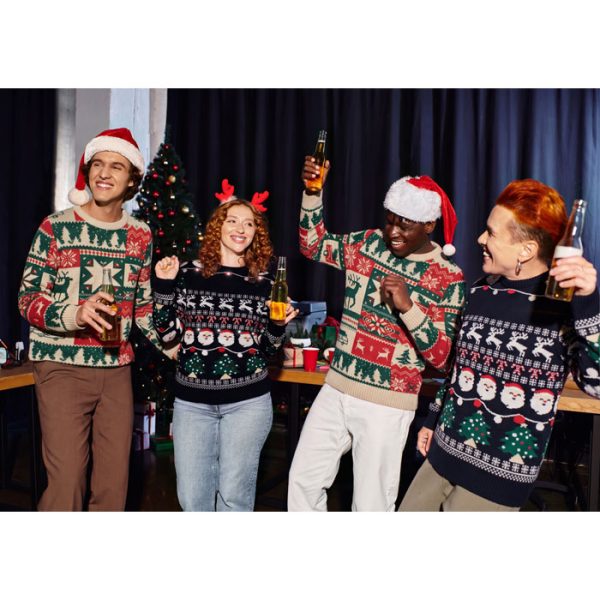 Pull de Noël tricoté S-M personnalisé