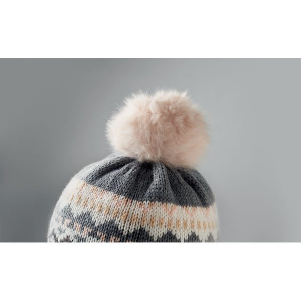 Bonnet chaud tricoté en fibre acrylique personnalisé