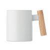 Mug en céramique avec poignée en bois - 320 ml personnalisé