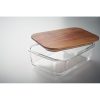Lunch box verre et bois d'acacia certifié FSC - 800 ml personnalisé