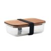 Lunch box verre et bois d'acacia certifié FSC - 800 ml personnalisé