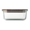 Lunch box verre et bois d'acacia certifié FSC - 800 ml personnalisé