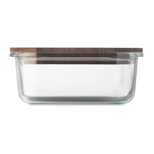 Lunch box verre et bois d'acacia certifié FSC - 800 ml personnalisé
