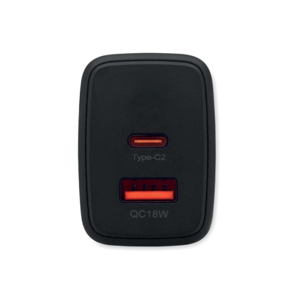 Chargeur mural 65 W USB-A et C personnalisé