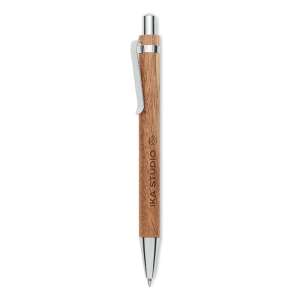 Stylo bille en bois d'acacia personnalisé