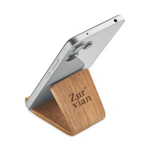 Support de téléphone en bois de noyer et peuplier personnalisé