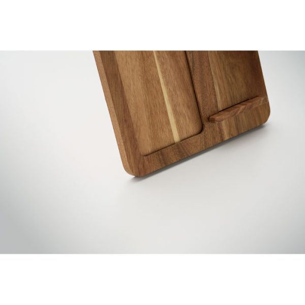 Chargeur sans fil 15W en bois d'acacia personnalisé