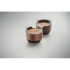 2 tasses à café en verre avec poignée en noyer - 2 x 120 ml personnalisé
