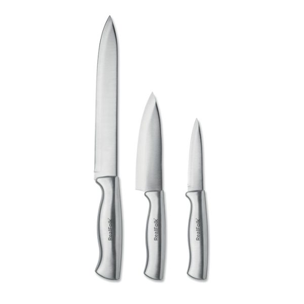 Coffret de 3 couteaux en acier inoxydable personnalisé
