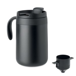 Mug isotherme avec filtre à café réutilisable - 450 ml personnalisé