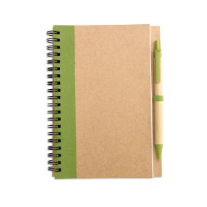 Carnet à spirale personnalisé Vert personnalisé