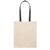 Tote bag avec anses colorées - 140 gr/m² Noir personnalisé