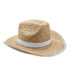 Chapeau cowboy en paille - Ø 36 x 10 cm personnalisé