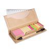Notes adhésives en papier recyclé avec stylo personnalisé