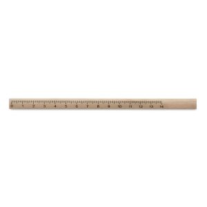 Crayon de charpentier en bois avec règle personnalisé