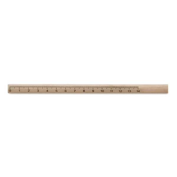 Crayon de charpentier en bois avec règle personnalisé