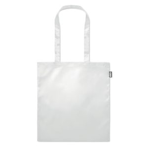 Tote bag publicitaire en bouteilles d'eau recyclées Blanc personnalisé