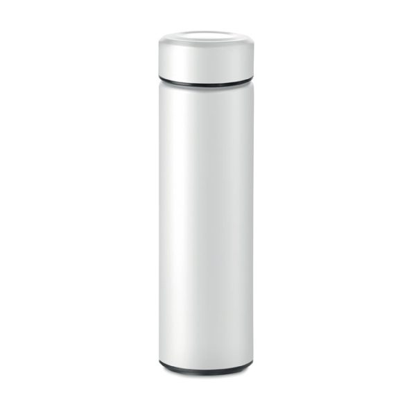 Gourde antifuite isotherme en acier inoxydable 425ml Blanc personnalisé