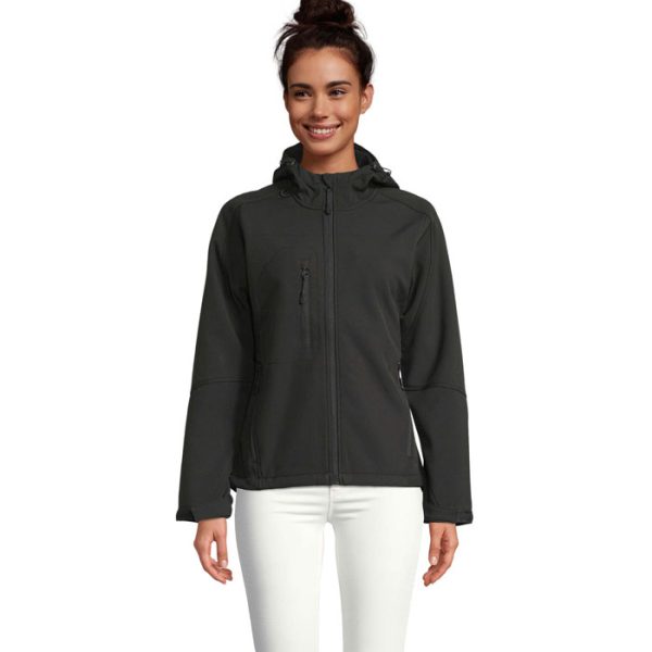 Softshell femme à capuche 340 gr/m² - REPLAY personnalisé